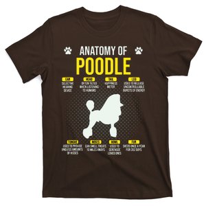 Anatomy Of Poodle Dog Lover Funny T-Shirt