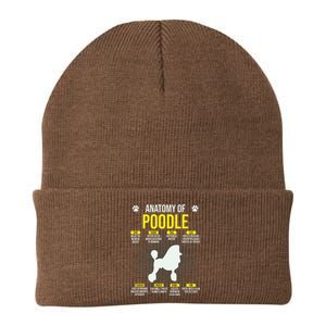 Anatomy Of Poodle Dog Lover Funny Knit Cap Winter Beanie