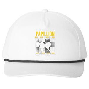 Anatomy Of Papillion Dog Lover Snapback Five-Panel Rope Hat