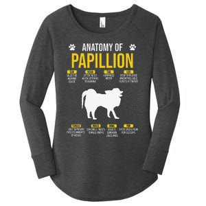 Anatomy Of Papillion Dog Lover Women's Perfect Tri Tunic Long Sleeve Shirt