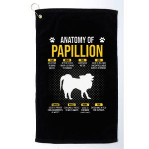 Anatomy Of Papillion Dog Lover Platinum Collection Golf Towel