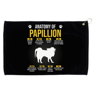 Anatomy Of Papillion Dog Lover Grommeted Golf Towel