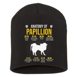 Anatomy Of Papillion Dog Lover Short Acrylic Beanie