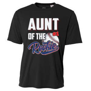 Aunt of Rookie 1 Years old Team 1st Birthday Baseball Cooling Performance Crew T-Shirt