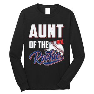 Aunt of Rookie 1 Years old Team 1st Birthday Baseball Long Sleeve Shirt