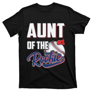 Aunt of Rookie 1 Years old Team 1st Birthday Baseball T-Shirt