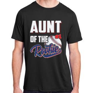 Aunt of Rookie 1 Years old Team 1st Birthday Baseball Adult ChromaSoft Performance T-Shirt