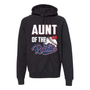 Aunt of Rookie 1 Years old Team 1st Birthday Baseball Premium Hoodie