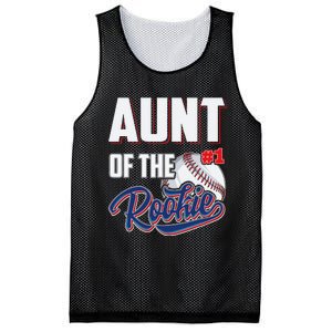 Aunt of Rookie 1 Years old Team 1st Birthday Baseball Mesh Reversible Basketball Jersey Tank