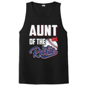 Aunt of Rookie 1 Years old Team 1st Birthday Baseball PosiCharge Competitor Tank