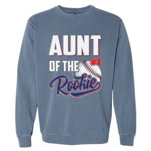 Aunt of Rookie 1 Years old Team 1st Birthday Baseball Garment-Dyed Sweatshirt