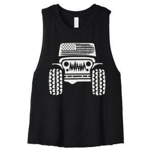 American Off Road 4x4 Women's Racerback Cropped Tank