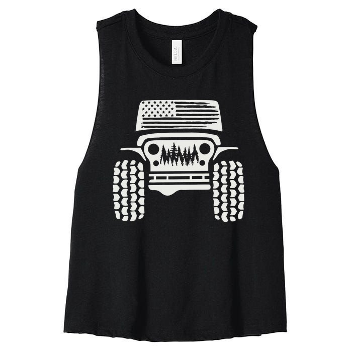 American Off Road 4x4 Women's Racerback Cropped Tank