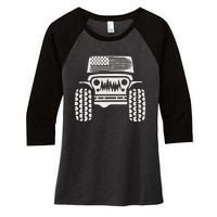 American Off Road 4x4 Women's Tri-Blend 3/4-Sleeve Raglan Shirt