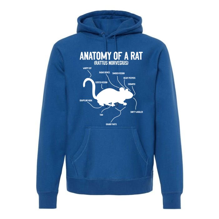 Anatomy Of Rat Rat Lovers And Pet Rat Owners Great Gift Premium Hoodie