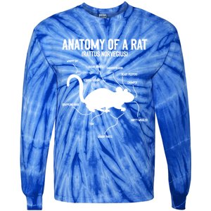 Anatomy Of Rat Rat Lovers And Pet Rat Owners Great Gift Tie-Dye Long Sleeve Shirt