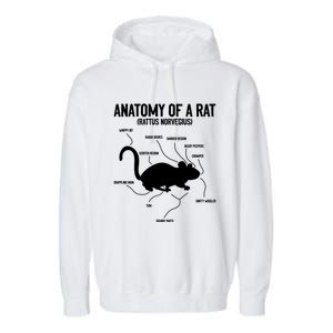 Anatomy Of Rat Rat Lovers And Pet Rat Owners Great Gift Garment-Dyed Fleece Hoodie