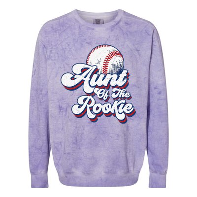 Aunt of Rookie 1st Birthday Baseball Theme Matching Party Colorblast Crewneck Sweatshirt