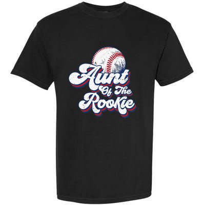 Aunt of Rookie 1st Birthday Baseball Theme Matching Party Garment-Dyed Heavyweight T-Shirt