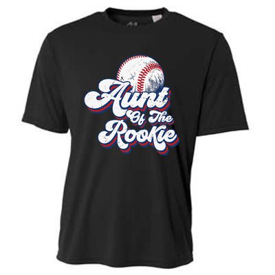 Aunt of Rookie 1st Birthday Baseball Theme Matching Party Cooling Performance Crew T-Shirt