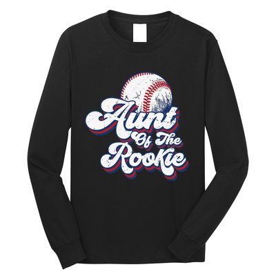 Aunt of Rookie 1st Birthday Baseball Theme Matching Party Long Sleeve Shirt