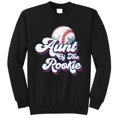 Aunt of Rookie 1st Birthday Baseball Theme Matching Party Sweatshirt