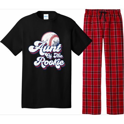 Aunt of Rookie 1st Birthday Baseball Theme Matching Party Pajama Set