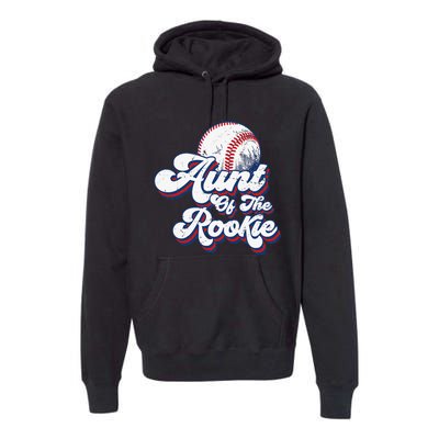 Aunt of Rookie 1st Birthday Baseball Theme Matching Party Premium Hoodie