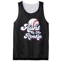 Aunt of Rookie 1st Birthday Baseball Theme Matching Party Mesh Reversible Basketball Jersey Tank