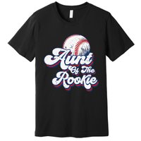 Aunt of Rookie 1st Birthday Baseball Theme Matching Party Premium T-Shirt