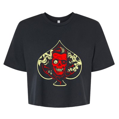 Ace Of Spades Zombie Bella+Canvas Jersey Crop Tee