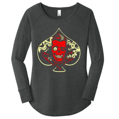 Ace Of Spades Zombie Women's Perfect Tri Tunic Long Sleeve Shirt