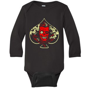 Ace Of Spades Zombie Baby Long Sleeve Bodysuit