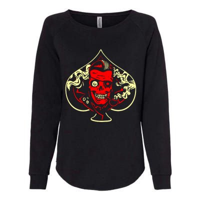 Ace Of Spades Zombie Womens California Wash Sweatshirt