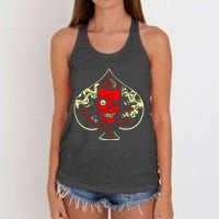 Ace Of Spades Zombie Women's Knotted Racerback Tank