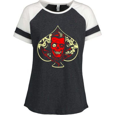 Ace Of Spades Zombie Enza Ladies Jersey Colorblock Tee