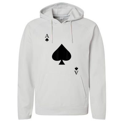 Ace Of Spades Deck Of Cards Halloween Costume Performance Fleece Hoodie