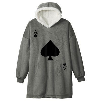 Ace Of Spades Deck Of Cards Halloween Costume Hooded Wearable Blanket