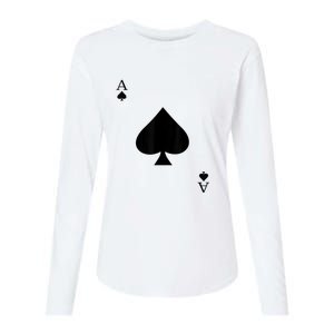 Ace Of Spades Deck Of Cards Halloween Costume Womens Cotton Relaxed Long Sleeve T-Shirt