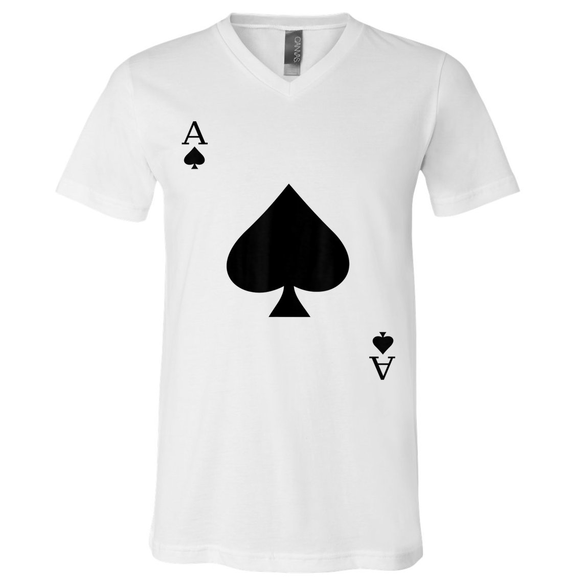 Ace Of Spades Deck Of Cards Halloween Costume V-Neck T-Shirt