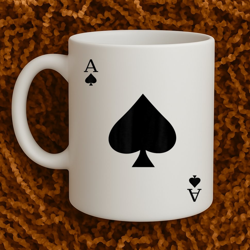 Ace Of Spades Deck Of Cards Halloween Costume Mug