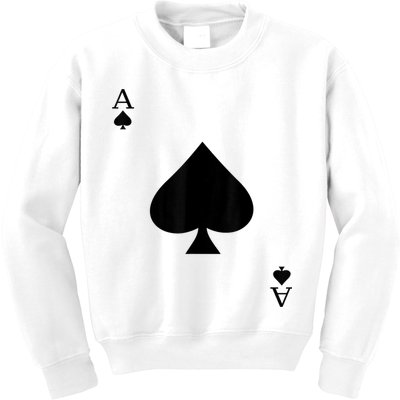 Ace Of Spades Deck Of Cards Halloween Costume Kids Sweatshirt
