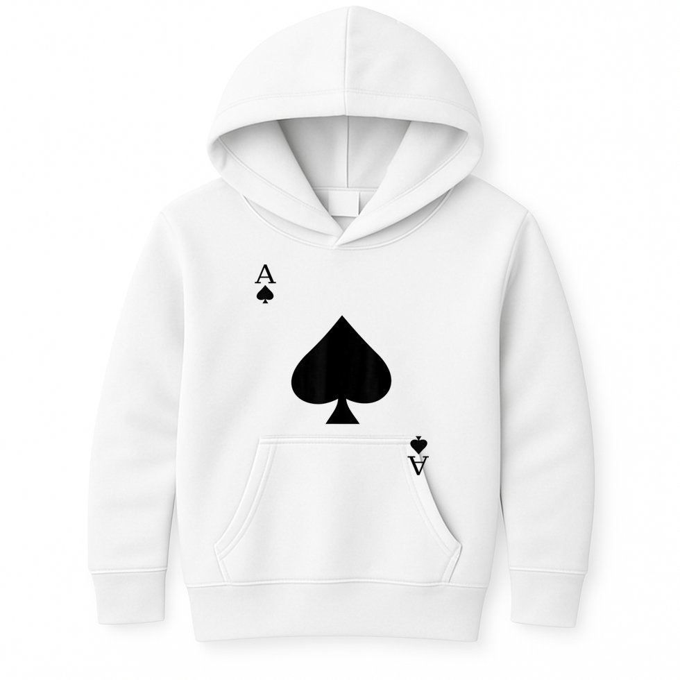 Ace Of Spades Deck Of Cards Halloween Costume Kids Hoodie