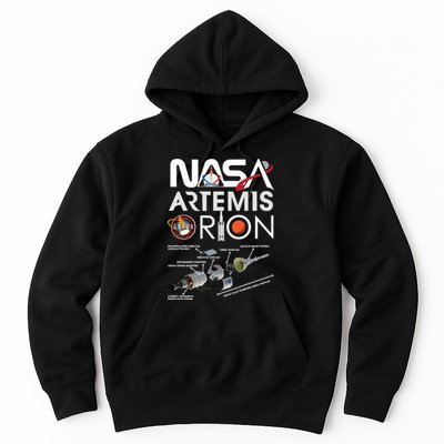 Artemis Orion Space Launch System SLS Schematics Hoodie