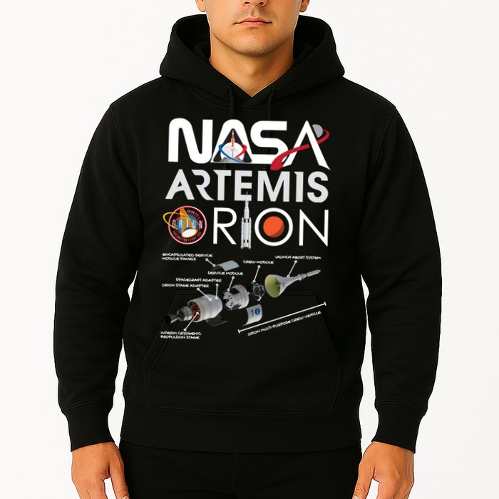 Artemis Orion Space Launch System SLS Schematics Hoodie