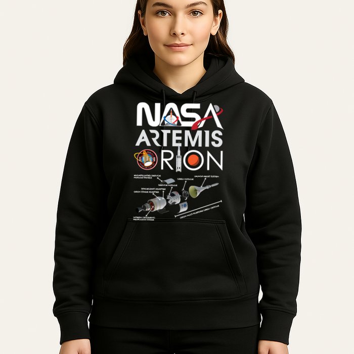Artemis Orion Space Launch System SLS Schematics Hoodie