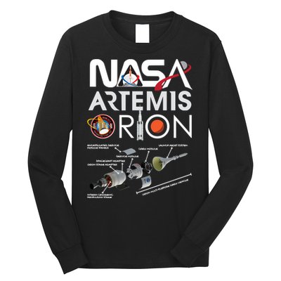 Artemis Orion Space Launch System SLS Schematics Long Sleeve Shirt