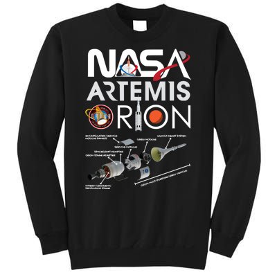 Artemis Orion Space Launch System SLS Schematics Sweatshirt