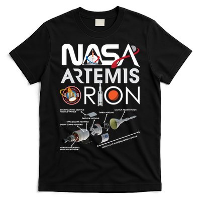 Artemis Orion Space Launch System SLS Schematics T-Shirt
