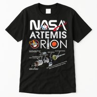 Artemis Orion Space Launch System SLS Schematics Tall T-Shirt